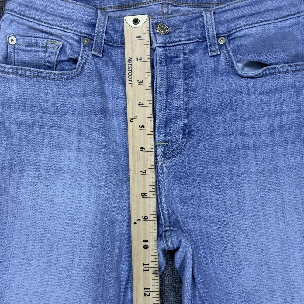 7 For All Mankind Josephina Size 26 (28X25) Button Fly Light Wash Mid‎ Rise